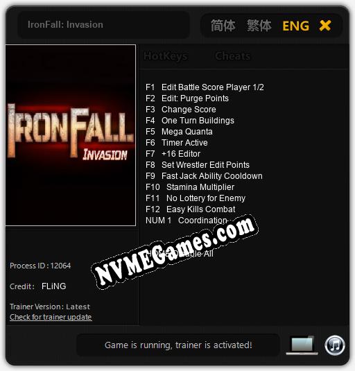 IronFall: Invasion: Treinador (V1.0.88)