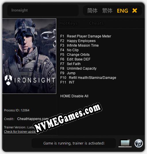 Ironsight: Trainer +11 [v1.2]