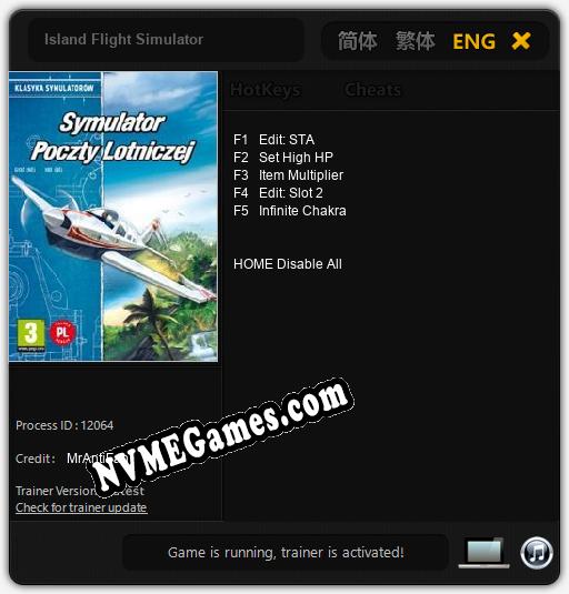 Island Flight Simulator: Cheats, Trainer +5 [MrAntiFan]