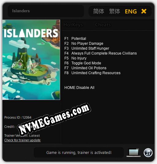 Islanders: Trainer +8 [v1.5]