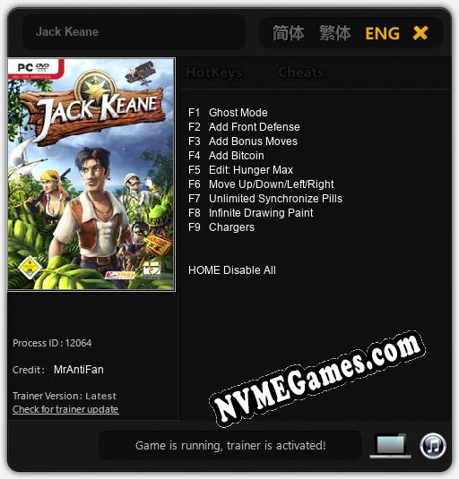 Jack Keane: Treinador (V1.0.99)