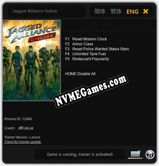 Jagged Alliance Online: Treinador (V1.0.19)