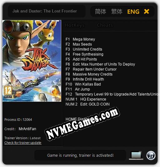 Jak and Daxter: The Lost Frontier: Cheats, Trainer +14 [MrAntiFan]