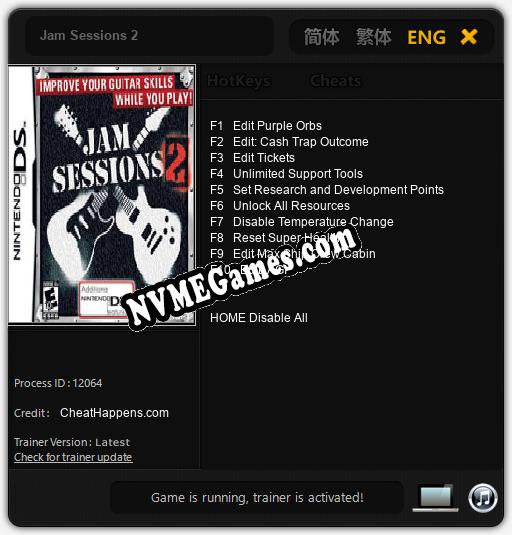 Treinador liberado para Jam Sessions 2 [v1.0.5]