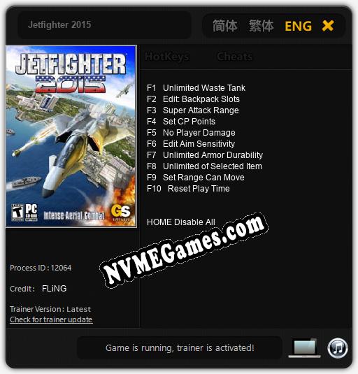 Treinador liberado para Jetfighter 2015 [v1.0.7]