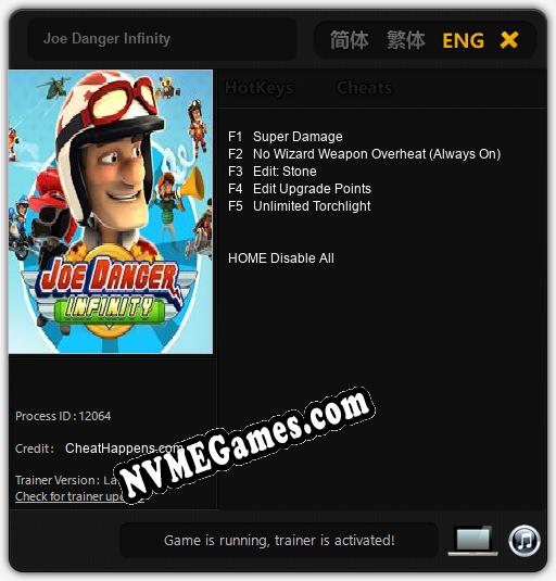 Treinador liberado para Joe Danger Infinity [v1.0.5]
