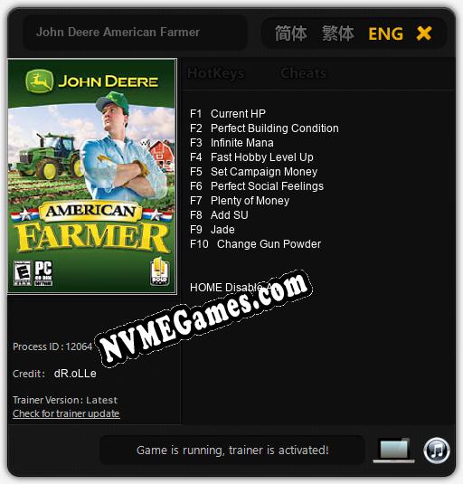 John Deere American Farmer: Treinador (V1.0.92)