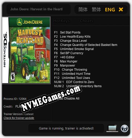 John Deere: Harvest in the Heartland: Cheats, Trainer +14 [FLiNG]