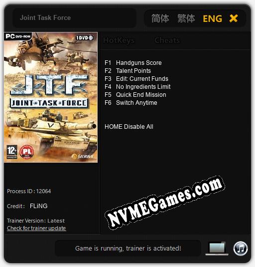 Joint Task Force: Cheats, Trainer +6 [FLiNG]