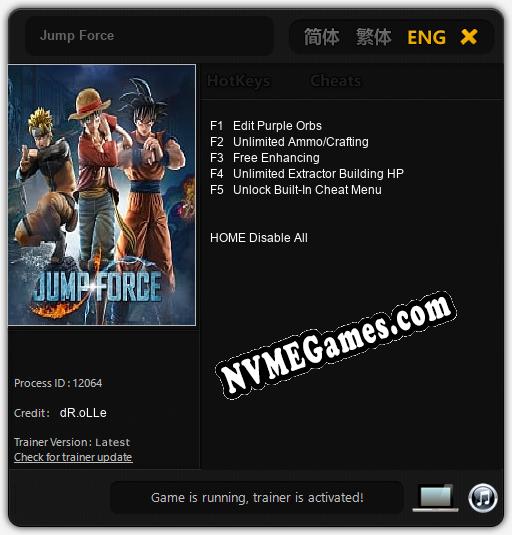 Jump Force: Treinador (V1.0.83)