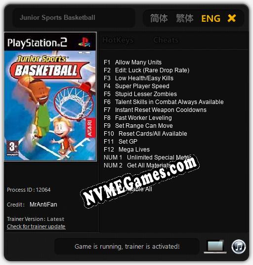 Junior Sports Basketball: Cheats, Trainer +14 [MrAntiFan]