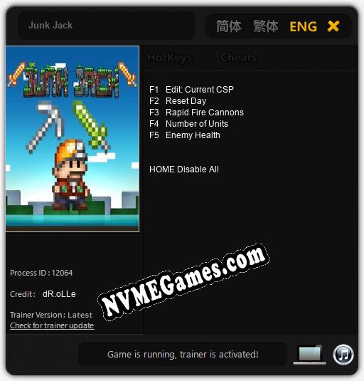 Junk Jack: Treinador (V1.0.75)