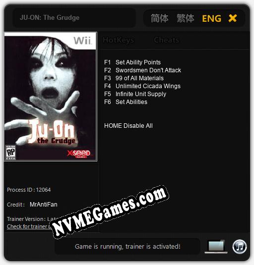 JU-ON: The Grudge: Treinador (V1.0.68)