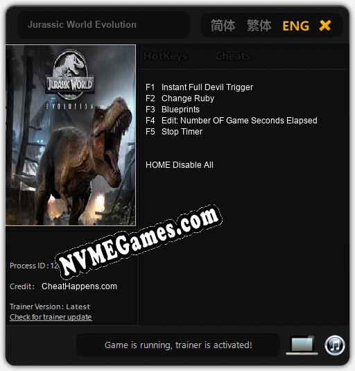 Jurassic World Evolution: Cheats, Trainer +5 [CheatHappens.com]