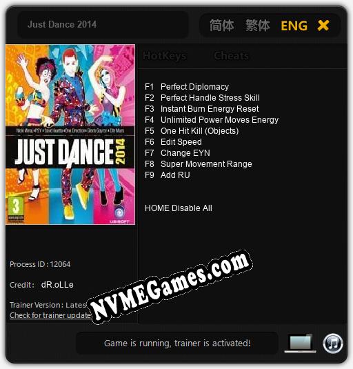 Just Dance 2014: Trainer +9 [v1.6]