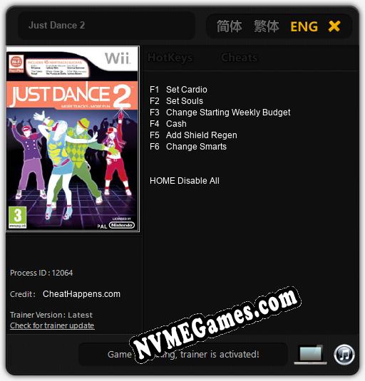 Just Dance 2: Cheats, Trainer +6 [CheatHappens.com]