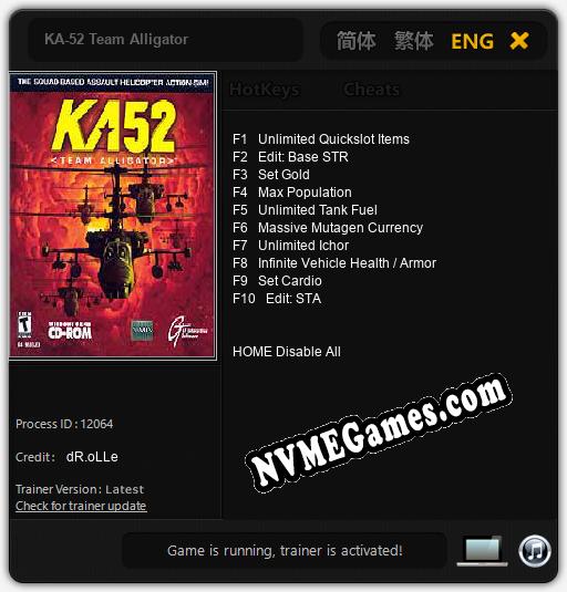 KA-52 Team Alligator: Cheats, Trainer +10 [dR.oLLe]