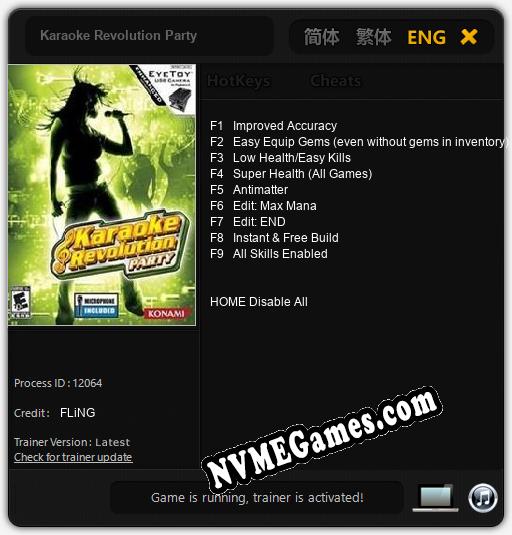 Karaoke Revolution Party: Treinador (V1.0.50)