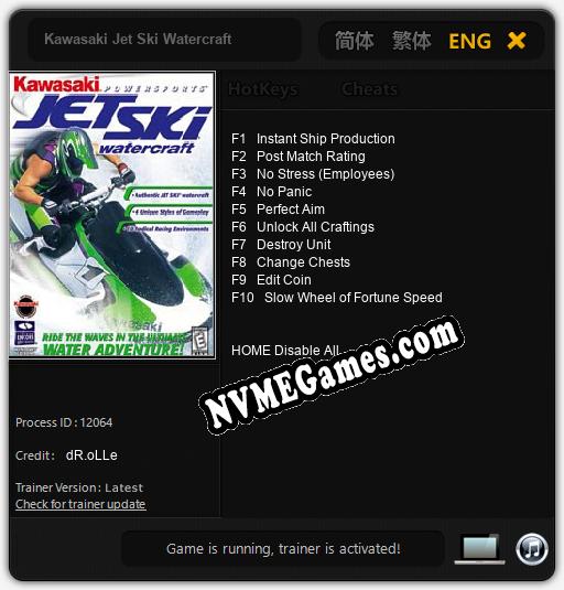 Kawasaki Jet Ski Watercraft: Treinador (V1.0.96)