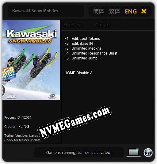 Kawasaki Snow Mobiles: Cheats, Trainer +5 [FLiNG]