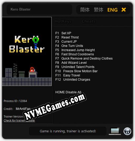 Kero Blaster: Treinador (V1.0.18)