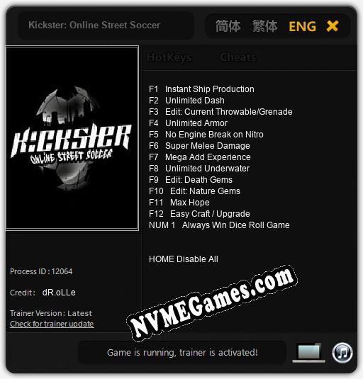 Treinador liberado para Kickster: Online Street Soccer [v1.0.2]