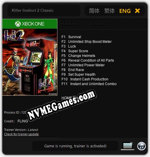 Killer Instinct 2 Classic: Cheats, Trainer +11 [FLiNG]