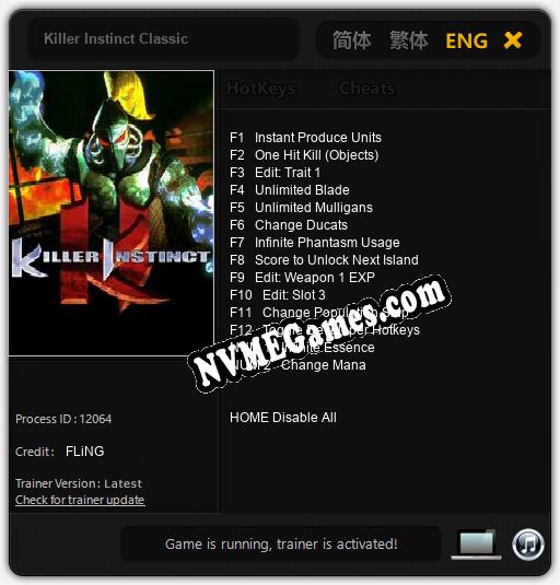 Killer Instinct Classic: Treinador (V1.0.24)