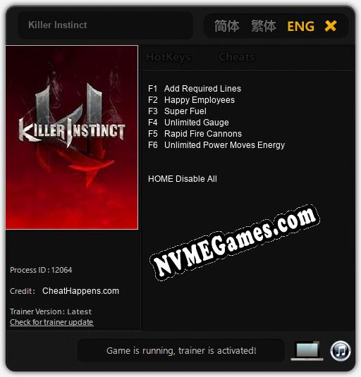 Killer Instinct: Cheats, Trainer +6 [CheatHappens.com]