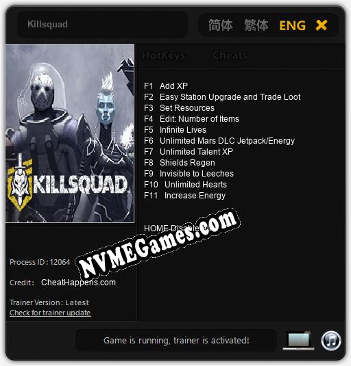 Killsquad: Trainer +11 [v1.9]