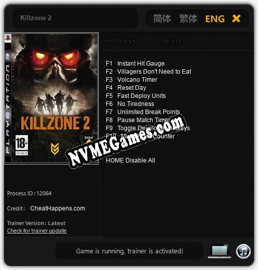 Treinador liberado para Killzone 2 [v1.0.7]