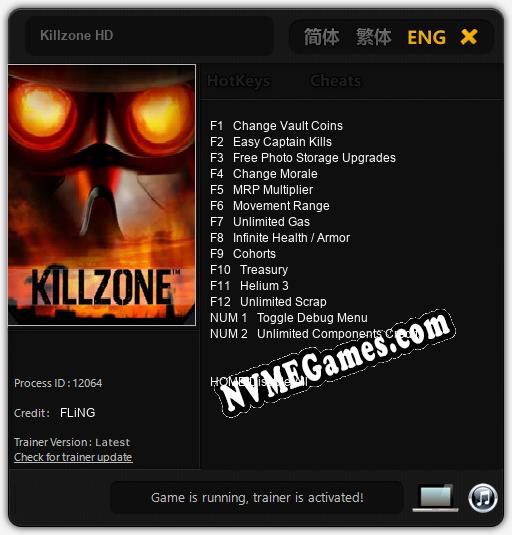 Killzone HD: Trainer +14 [v1.1]