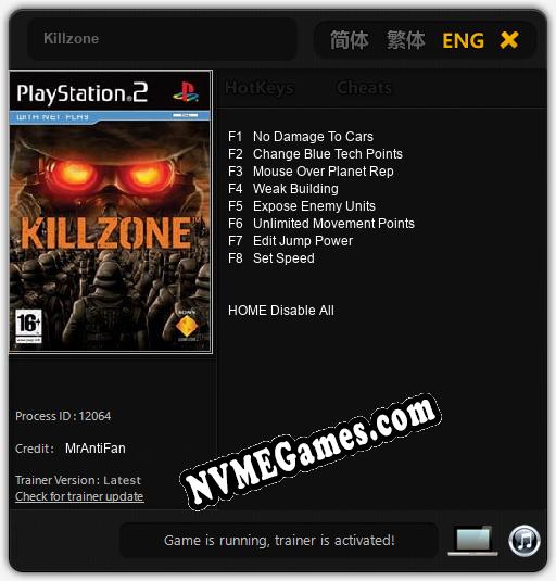 Killzone: Treinador (V1.0.73)