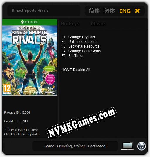 Kinect Sports Rivals: Trainer +5 [v1.1]