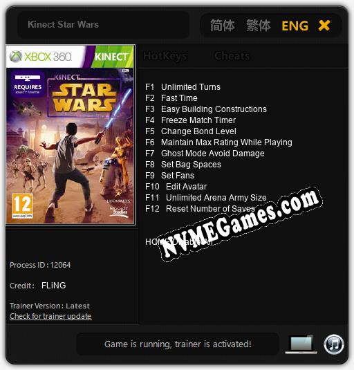 Kinect Star Wars: Treinador (V1.0.9)