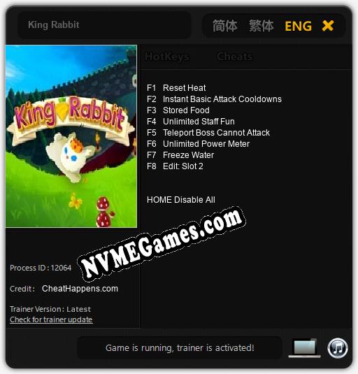 Treinador liberado para King Rabbit [v1.0.9]