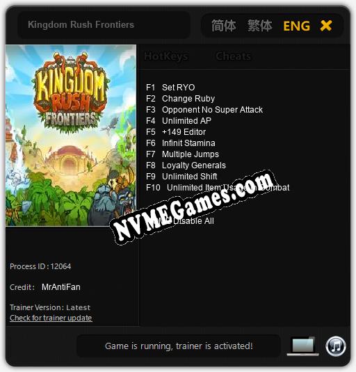 Kingdom Rush Frontiers: Trainer +10 [v1.7]