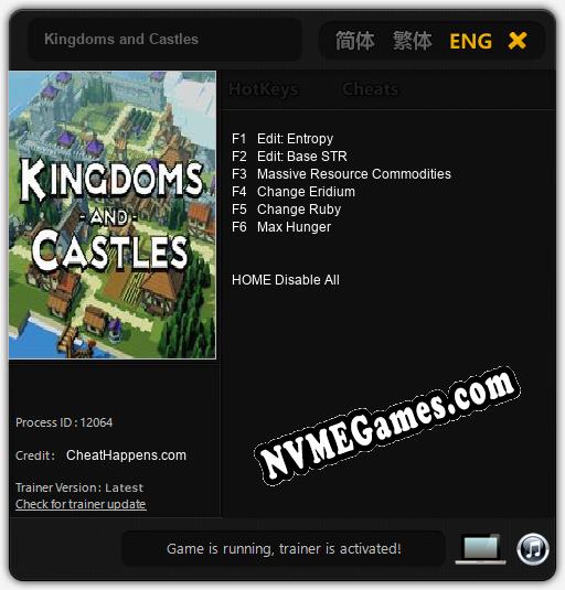 Kingdoms and Castles: Cheats, Trainer +6 [CheatHappens.com]