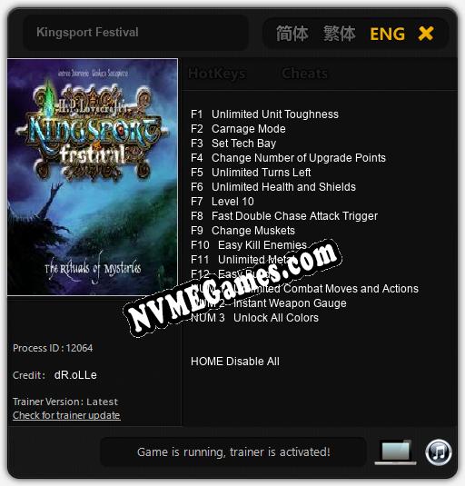 Kingsport Festival: Trainer +15 [v1.3]