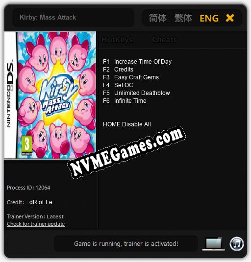 Kirby: Mass Attack: Cheats, Trainer +6 [dR.oLLe]