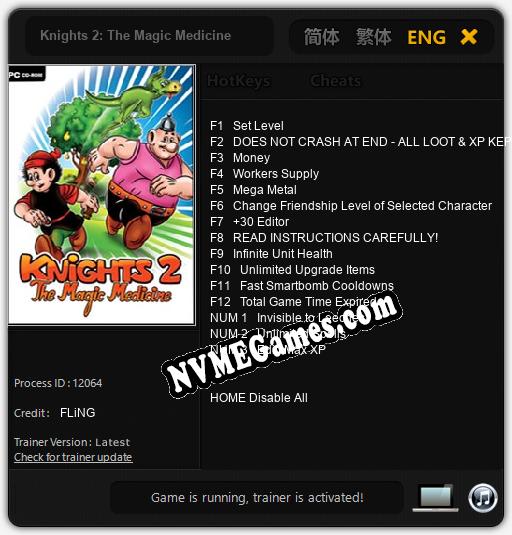 Knights 2: The Magic Medicine: Treinador (V1.0.64)