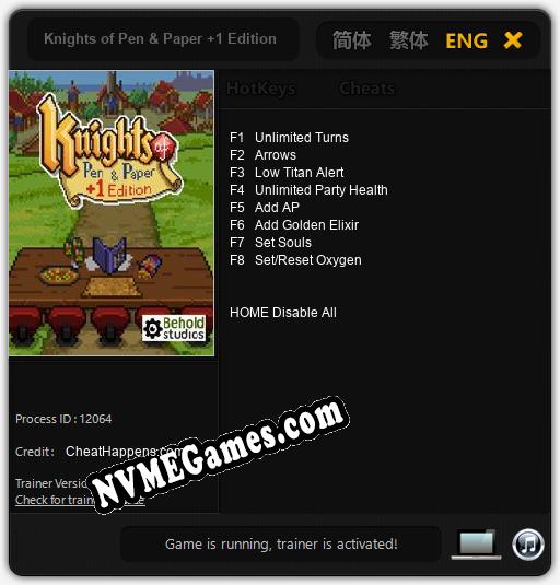 Knights of Pen & Paper +1 Edition: Trainer +8 [v1.7]