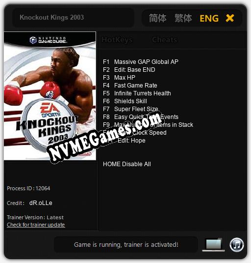 Knockout Kings 2003: Treinador (V1.0.74)