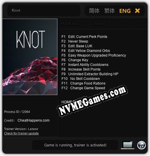 Knot: Trainer +12 [v1.4]