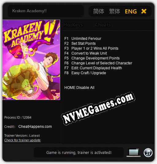 Kraken Academy!!: Cheats, Trainer +8 [CheatHappens.com]