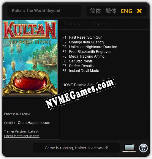 Kultan: The World Beyond: Treinador (V1.0.58)