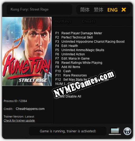 Kung Fury: Street Rage: Treinador (V1.0.43)