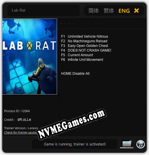 Lab Rat: Trainer +6 [v1.9]