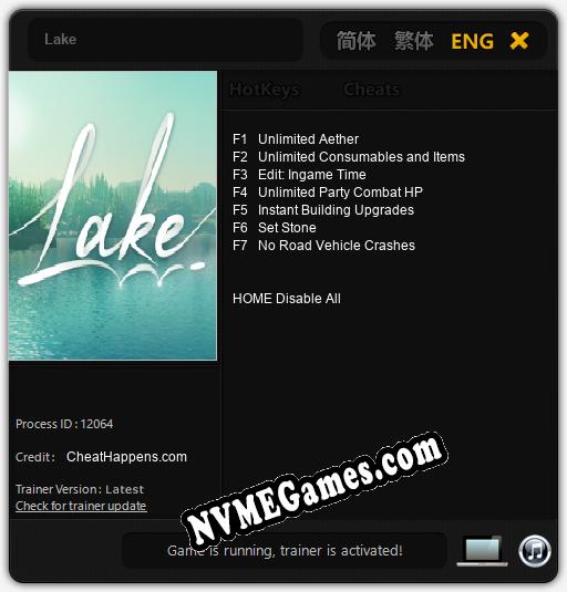 Lake: Trainer +7 [v1.1]