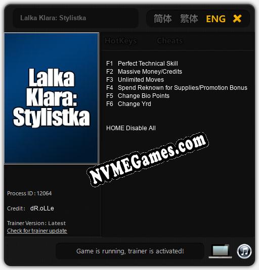 Treinador liberado para Lalka Klara: Stylistka [v1.0.6]